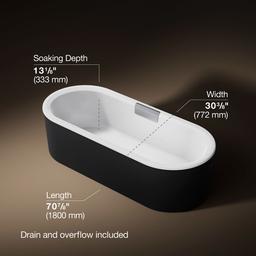 VoluteE 70-7/8'' x 30-3/8'' freestanding bath with shroud - image 3