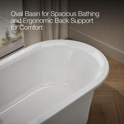 VoluteE 70-7/8'' x 30-3/8'' freestanding bath with base - image 8