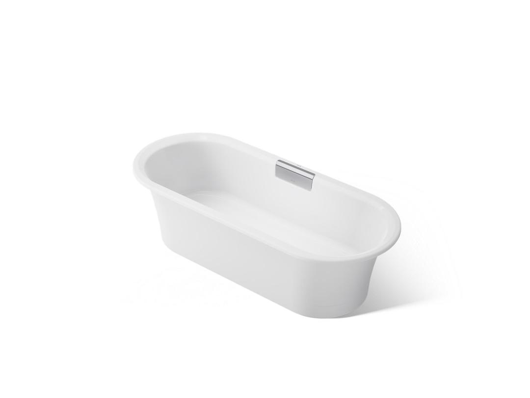 VoluteE 70-7/8'' x 30-3/8'' freestanding bath with base by Kohler