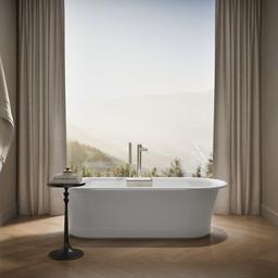 VoluteE 70-7/8'' x 30-3/8'' freestanding bath with base - image 4