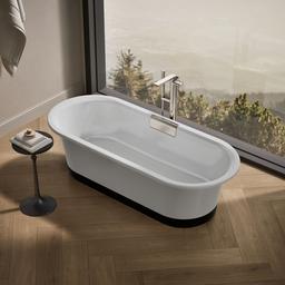 VoluteE 70-7/8'' x 30-3/8'' freestanding bath with base - image 2