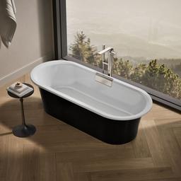 VoluteE 70-7/8'' x 30-3/8'' freestanding bath with base - image 2