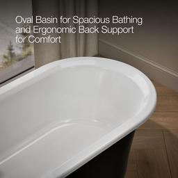 VoluteE 70-7/8'' x 30-3/8'' freestanding bath with base - image 8