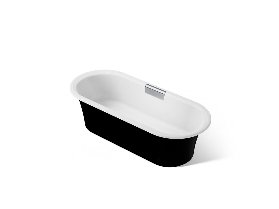 VoluteE 70-7/8'' x 30-3/8'' freestanding bath with base by Kohler