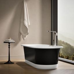 VoluteE 70-7/8'' x 30-3/8'' freestanding bath with base - image 12