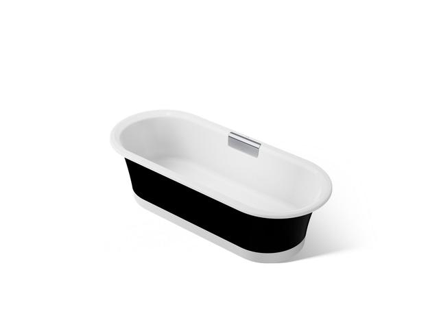 VoluteE 70-7/8'' x 30-3/8'' freestanding bath with base