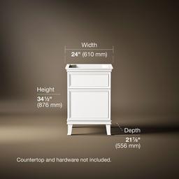 ArtifactsE 24'' bathroom vanity cabinet - Linen White - image 3