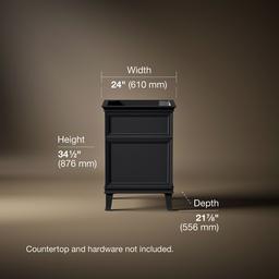 ArtifactsE 24'' bathroom vanity cabinet - Slate Grey - image 3