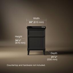 ArtifactsE 24'' bathroom vanity cabinet - Carbon Oak - image 3