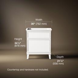 ArtifactsE 30'' bathroom vanity cabinet - Linen White - image 3