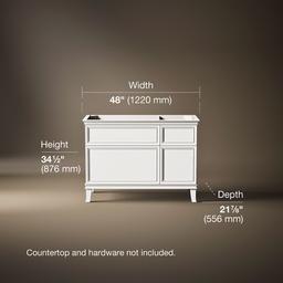 ArtifactsE 48'' bathroom vanity cabinet - Linen White - image 3
