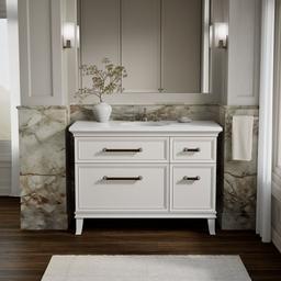 ArtifactsE 48'' bathroom vanity cabinet - Linen White - image 2