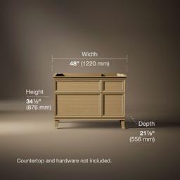 ArtifactsE 48'' bathroom vanity cabinet - Light Oak - image 3