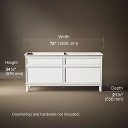 ArtifactsE 72'' bathroom vanity cabinet - Linen White - image 3