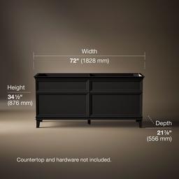 ArtifactsE 72'' bathroom vanity cabinet - Carbon Oak - image 3