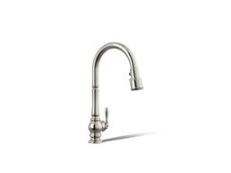 Artifacts Touchless pull-down kitchen sink faucet with three-function sprayhead - Vibrant Polished Nickel - image 1