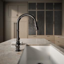 Artifacts Touchless pull-down kitchen sink faucet with KOHLER KonnectE and three-function sprayhead - image 7