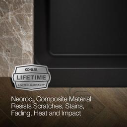 Cairn 34'' undermount single-bowl farmhouse kitchen sink with faceted design - image 10