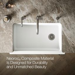 Cairn 34'' undermount single-bowl farmhouse kitchen sink with faceted design - image 5