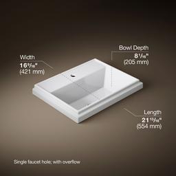 Kohler | Tresham | Drop In Bathroom Sink - White - image 3