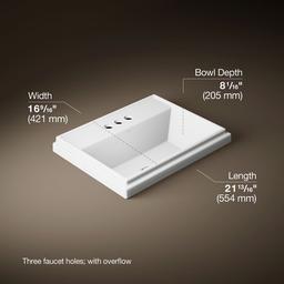 Kohler | Tresham | Drop In Bathroom Sink - White - image 3