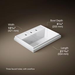 Kohler | Tresham | Drop In Bathroom Sink - White - image 3