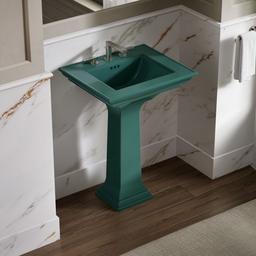 Kohler Memoirs Stately 25'' pedestal/console table bathroom sink - Teal - image 2