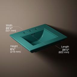 Kohler Memoirs Stately 25'' pedestal/console table bathroom sink - Teal - image 3