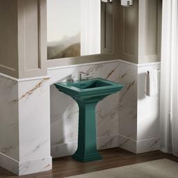 Kohler Memoirs Stately 25'' pedestal/console table bathroom sink - Teal - image 4