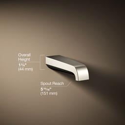 Kohler | Pitch | Tub Spout - Vibrant Brushed Nickel - image 3
