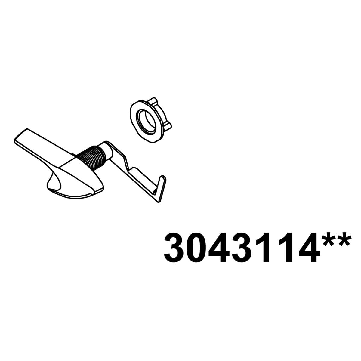 Kohler Genuine Parts TRIP Lever, LH - Polished Chrome by Kohler Genuine Parts
