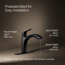 Kohler | Rival | Pull Out Kitchen Faucet - Matte Black - image 3