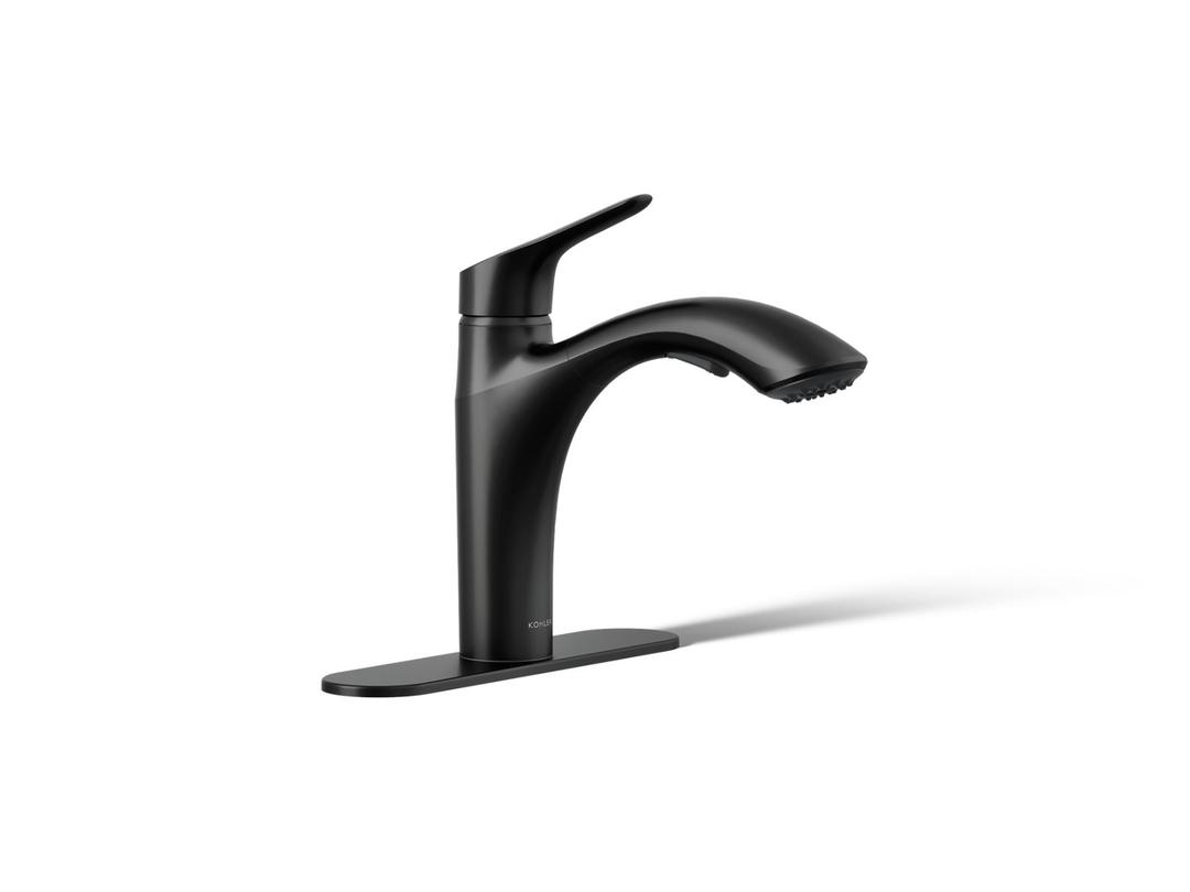 Kohler | Rival | Pull Out Kitchen Faucet - Matte Black by Kohler