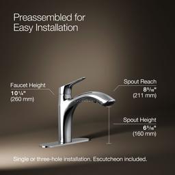 Kohler | Rival | Pull Out Kitchen Faucet - Polished Chrome - image 3