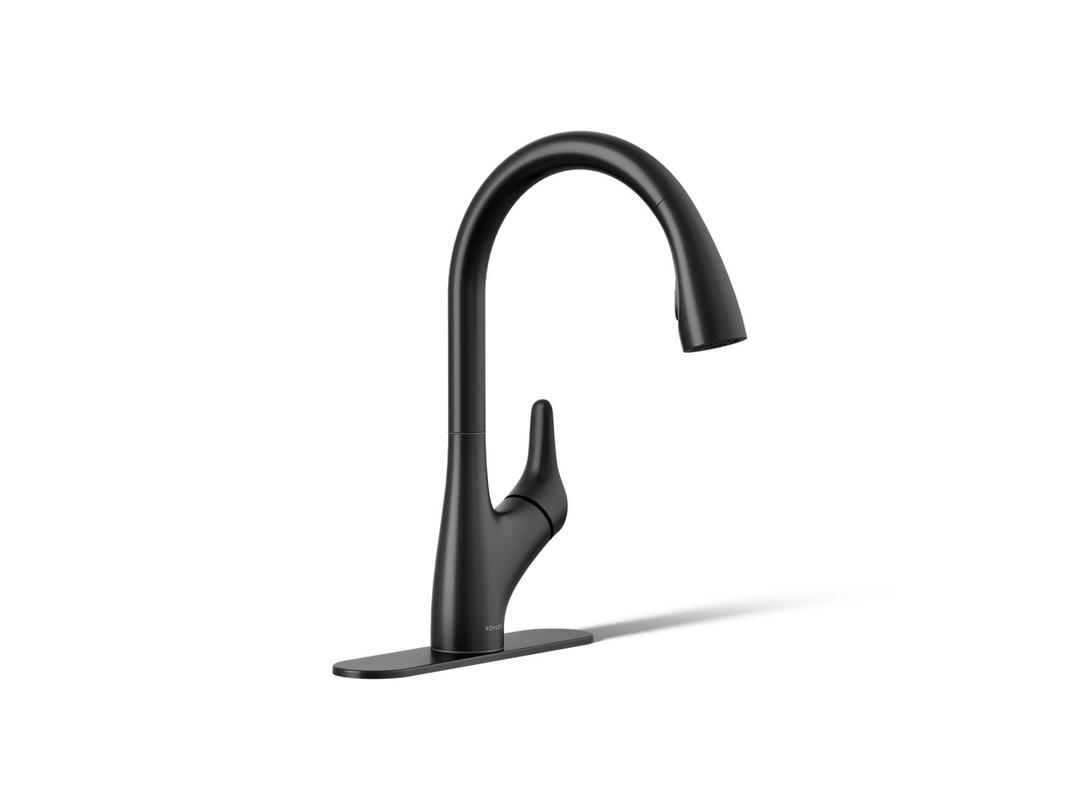 Kohler | Rival | Pull Down Kitchen Faucet - Matte Black by Kohler