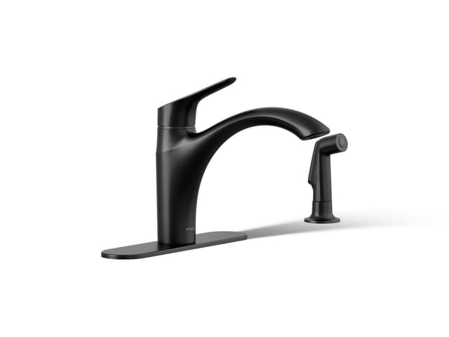 Kohler | Rival | Single Hole Kitchen Faucet - Matte Black