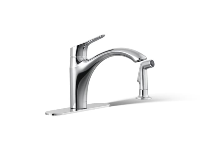 Kohler | Rival | Single Hole Kitchen Faucet - Polished Chrome