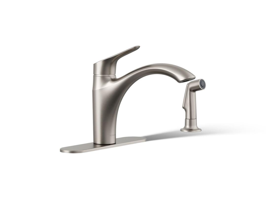 Kohler | Rival | Single Hole Kitchen Faucet - Vibrant Stainless by Kohler