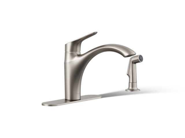 Kohler | Rival | Single Hole Kitchen Faucet - Vibrant Stainless