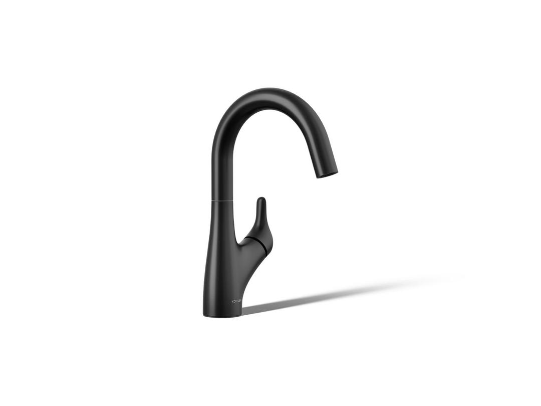 Kohler | Rival | Single Hole Kitchen Faucet - Matte Black by Kohler
