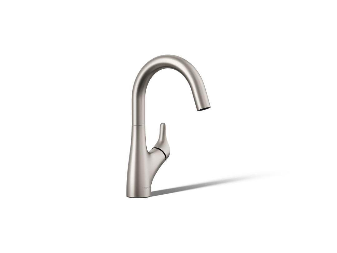 Kohler | Rival | Single Hole Kitchen Faucet - Vibrant Stainless by Kohler