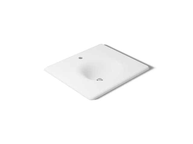 Kohler Iron/Impressions 25'' Enameled cast iron vanity top with integrated round sink - White
