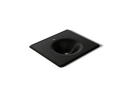 Kohler Iron/Impressions 25'' Enameled cast iron vanity top with integrated round sink - Black - image 1