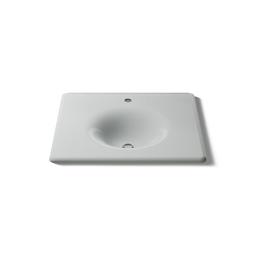 Kohler Iron/Impressions 25'' Enameled cast iron vanity top with integrated round sink - Ice Grey - image 4