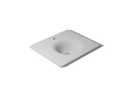 Kohler Iron/Impressions 25'' Enameled cast iron vanity top with integrated round sink - Ice Grey - image 1