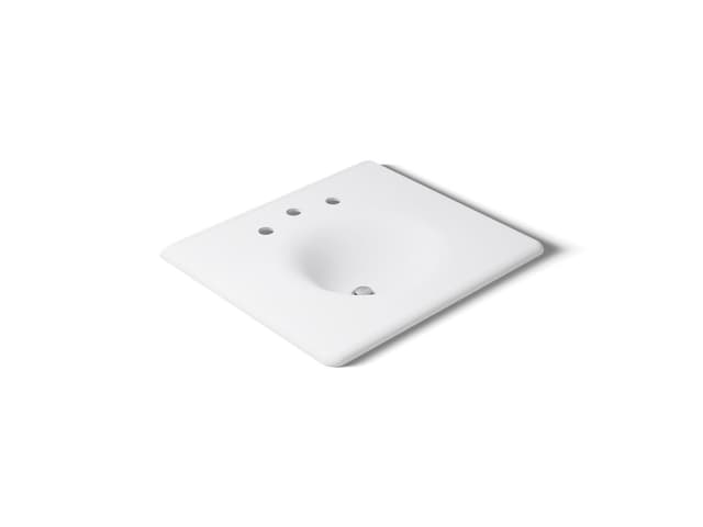 Kohler Iron/Impressions 25'' Enameled cast iron vanity top with integrated round sink - White