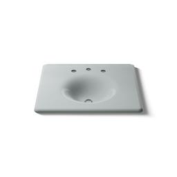 Kohler Iron/Impressions 25'' Enameled cast iron vanity top with integrated round sink - Ice Grey - image 4