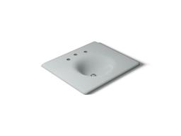 Kohler Iron/Impressions 25'' Enameled cast iron vanity top with integrated round sink - Ice Grey - image 1