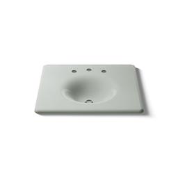 Kohler Iron/Impressions 25'' Enameled cast iron vanity top with integrated round sink - Sea Salt - image 4