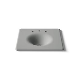 Kohler Iron/Impressions 25'' Enameled cast iron vanity top with integrated round sink - Basalt - image 4
